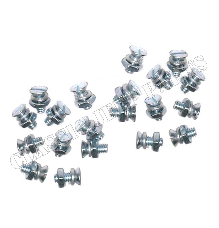 Screws washers and jam nuts 10 footman loops