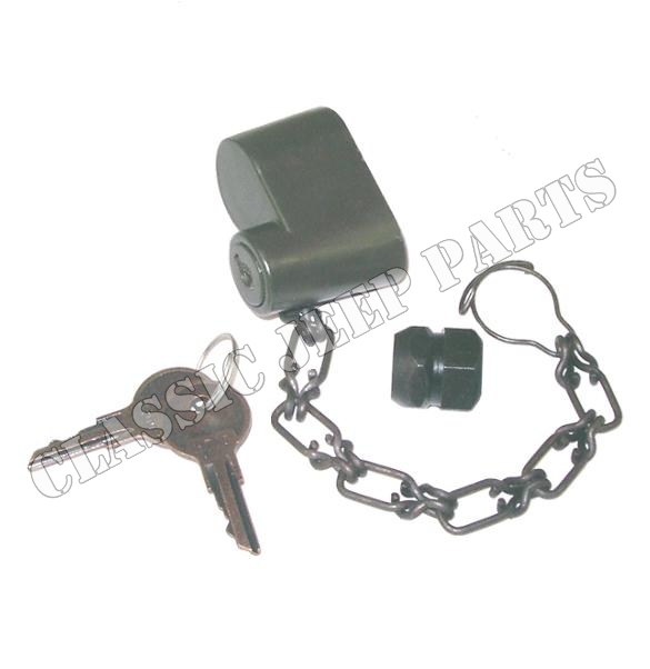 Spare wheel lock with nut and chain